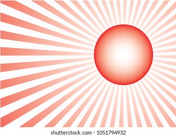 Light ray red color design with illustration use for background and abstract - For Japan style of concept