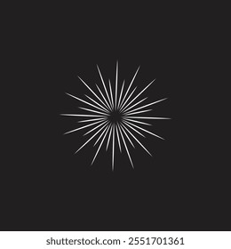 Light rays flat vector design