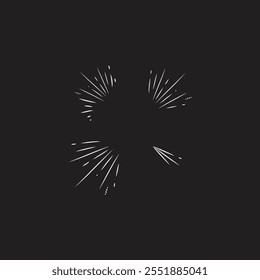 Design de vetor plano de raios de luz