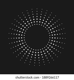 Light rays frame made with stars. Shine burst background. radiant spark, fireworks. Vector illustration. Sun beam ray sunburst background. 