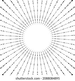 Marco de rayos claros. Borrador de fondo. chispa radiante. Ilustración vectorial. Fondo de ráfagas de sol con rayos de sol. 