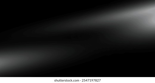 Raios de luz e fundo preto sombras. Raios de sol brilham na parede cinza. Sombras escuras borradas abstratas. Tecido de seda preto. Moderno vetor elegante pano de fundo para apresentação de exibição de produto.