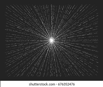 Light Rays, Sunburst, Starburst. Hand Drawn Chalk Vector. Eps8 RGB Global Colors