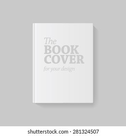 Light Realistic Blank book cover vector illustration