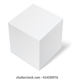 Light Realistic Package Cardboard Box Template For Mockup Your Design. vector illustration.