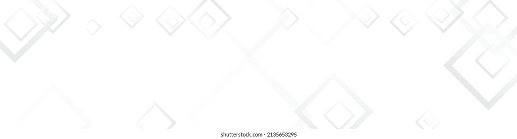 Light Rectangle Abstract Vector Panoramic Background. Trendy Element Texture. Gray Creative Cover. White Simple Frame.