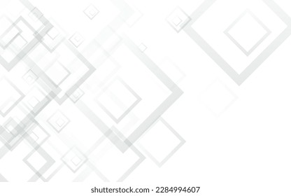 Light Rectangular Minimal Vector  Background. Business Ornament Texture. White Style Frame. Grey Shape Banner.