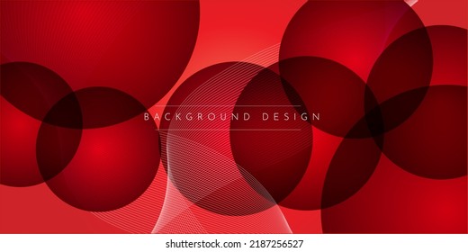 Light red abstract background circles vector,  Round shapes with squares and triangles composition for wallpaper, banner, background or landing. Circle geometric background. 
