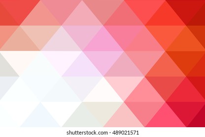 Light red abstract mosaic background. Geometric illustration in Origami style with gradient.  The elegant pattern can be used as part of a brand book.