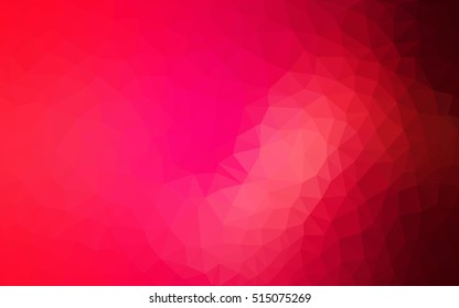 Light red abstract mosaic background. A completely new color illustration in a vague style. Triangular pattern for your business design.