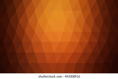 Light red abstract mosaic template. Geometric illustration in Origami style with gradient.  A completely new template for your business design.