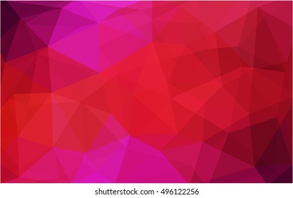 Light red abstract mosaic template. Geometric illustration in Origami style with gradient.  A new texture for your design.