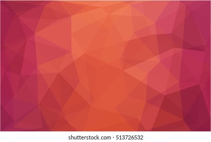 Light red abstract mosaic template. Triangular geometric sample with gradient.  The best triangular design for your business.