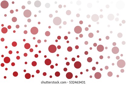 Light Red abstract seamless pattern with circles. Geometry pattern for fabric. Textile background. Stock vector.