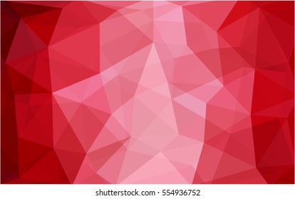 Light Red abstract textured polygonal background. Vector blurry triangle design. Pattern can be used for background.