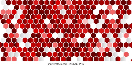 Light red abstract vector background with colour full 
 hexagons shape illustration 