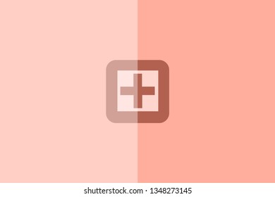 light red background image and medical symbol logo