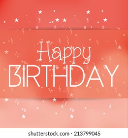 a light red background with text and stars for birthday