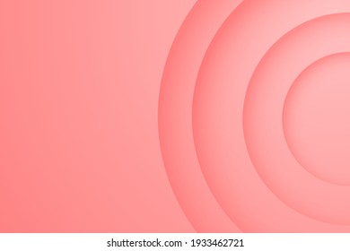 light red backgrounds. Abstract 3d circle papercut layer background.
