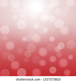 Light red bokeh background. Illustration with circles of light.Use for your background or poster.