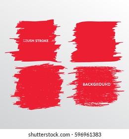 light red brush stroke frame set.flat abstract background for text. design element. boxes shape
