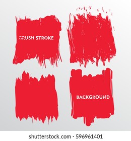 light red brush stroke frame set.flat abstract background for text. design element. boxes shape