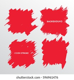 light red brush stroke frame set.flat abstract background for text. design element. boxes shape