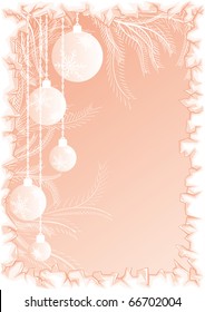 Light Red christmas postcard