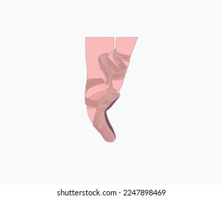 Light Red Dancing Tiptoe Ballet Shoes Clipart Clipart 