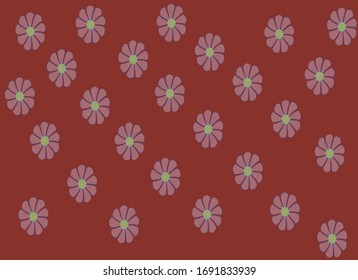 Light red flowers on deep red background