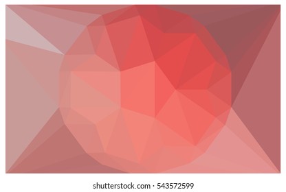 Light Red Low poly crystal background. Polygon design pattern. Low poly vector illustration, low polygon background.