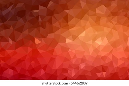 Light Red Low poly crystal background. Polygon design pattern. Low poly vector illustration, low polygon background.
