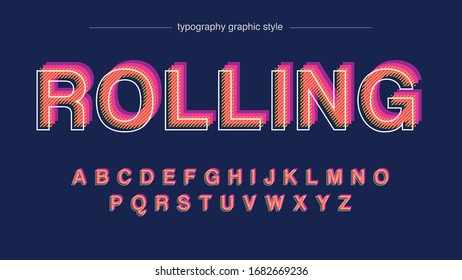 LIght Red Modern Pattern Uppercase Typography Artistic Text Effect