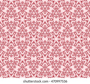 light red ornament seamless vector illustration depicting an abstract floral pattern. for design, wedding invitations, textiles, presentations