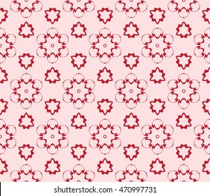 light red ornament seamless vector illustration depicting an abstract floral pattern. for design, wedding invitations, textiles, presentations