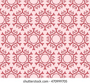 light red ornament seamless vector illustration depicting an abstract floral pattern. for design, wedding invitations, textiles, presentations