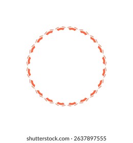 Light red ornamental circular pattern on white background. Card template design. Decorative vector frame.