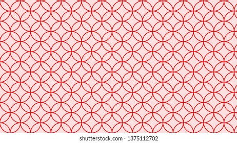 Light Red Overlapping Circles Pattern Background