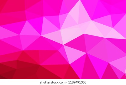 Light Red polygonal illustration, which consist of triangles. Triangular design for your business. Creative geometric background in Origami style with gradient
