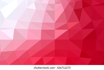Light red polygonal illustration, which consist of triangles. Triangular design for your business. Creative geometric background in Origami style with gradient.