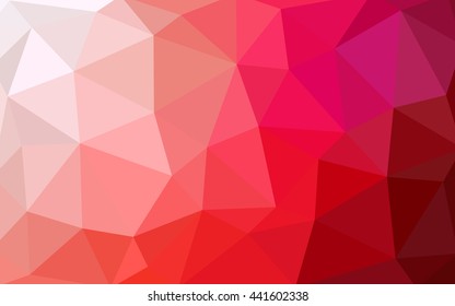 Light red polygonal illustration, which consist of triangles. Triangular design for your business. Creative geometric background in Origami style with gradient.