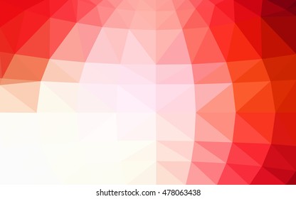 Light red polygonal illustration, which consist of triangles. Triangular design for your business. Creative geometric background in Origami style with gradient.