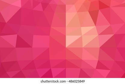 Light red polygonal illustration, which consist of triangles. Triangular design for your business. Creative geometric background in Origami style with gradient.
