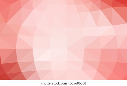 Light red polygonal illustration, which consist of triangles. Triangular design for your business. Creative geometric background in Origami style with gradient.