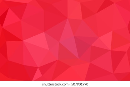 Light red polygonal illustration, which consist of triangles. Triangular design for your business. Creative geometric background in Origami style with gradient.