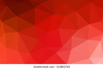 Light red polygonal illustration, which consist of triangles. Triangular design for your business. Creative geometric background in Origami style with gradient.