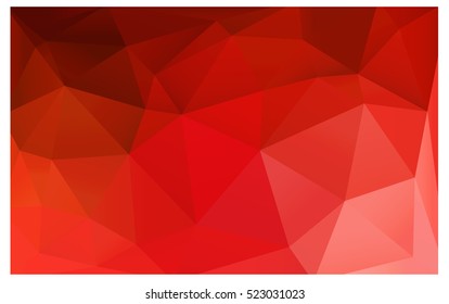 Light Red polygonal illustration, which consist of triangles. Triangular design for your business. Creative geometric background in Origami style with gradient
