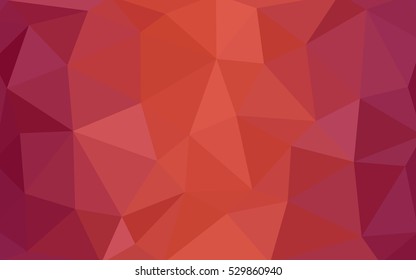 Light red polygonal illustration, which consist of triangles. Triangular design for your business. Creative geometric background in Origami style with gradient.