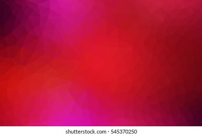 Light Red polygonal illustration, which consist of triangles. Triangular design for your business. Creative geometric background in Origami style with gradient