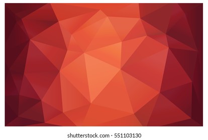 Light Red polygonal illustration, which consist of triangles. Triangular pattern for your business design. Geometric background in Origami style with gradient. 
